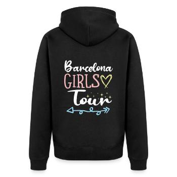 Barcelona Girls Tour - Veste à capuche bio Premium Unisexe - noir - Dos - Nico (187cm)