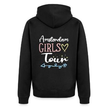 Amsterdam Girls Tour - Veste à capuche bio Premium Unisexe - noir - Dos - Nico (187cm)