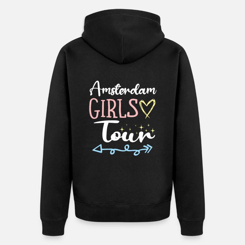 Amsterdam Girls Tour - Veste à capuche bio Premium Unisexe - noir