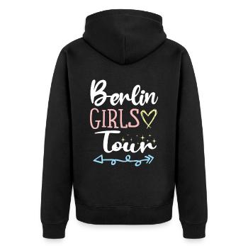 Berlin Girls Tour - Unisex Premium Organic Zip Hoodie - black - Back - Nico (187cm)