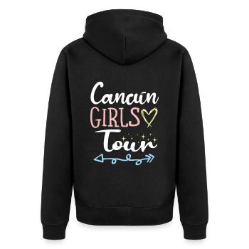 Visite des filles de Cancun - Veste à capuche bio Premium Unisexe - noir - Dos - Nico (187cm)