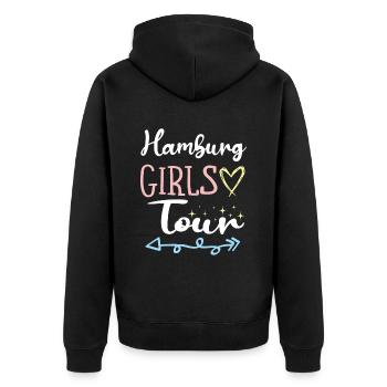 Visite des filles de Hambourg - Veste à capuche bio Premium Unisexe - noir - Dos - Nico (187cm)