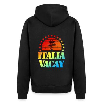 Tourisme Italie - Veste à capuche bio Premium Unisexe - noir - Dos - Nico (187cm)