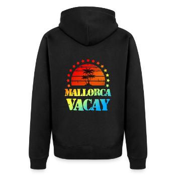 Tourisme Majorque - Veste à capuche bio Premium Unisexe - noir - Dos - Nico (187cm)