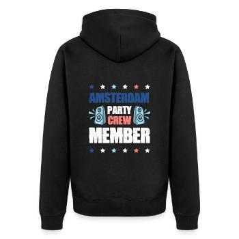Amsterdam Party Crew - Veste à capuche bio Premium Unisexe - noir - Dos - Nico (187cm)