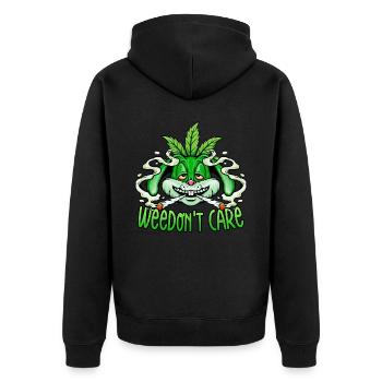 Légalisation du cannabis Funny Bunny - Veste à capuche bio Premium Unisexe - noir - Dos - Nico (187cm)