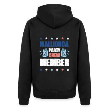 Majorque Party Crew - Veste à capuche bio Premium Unisexe - noir - Dos - Nico (187cm)