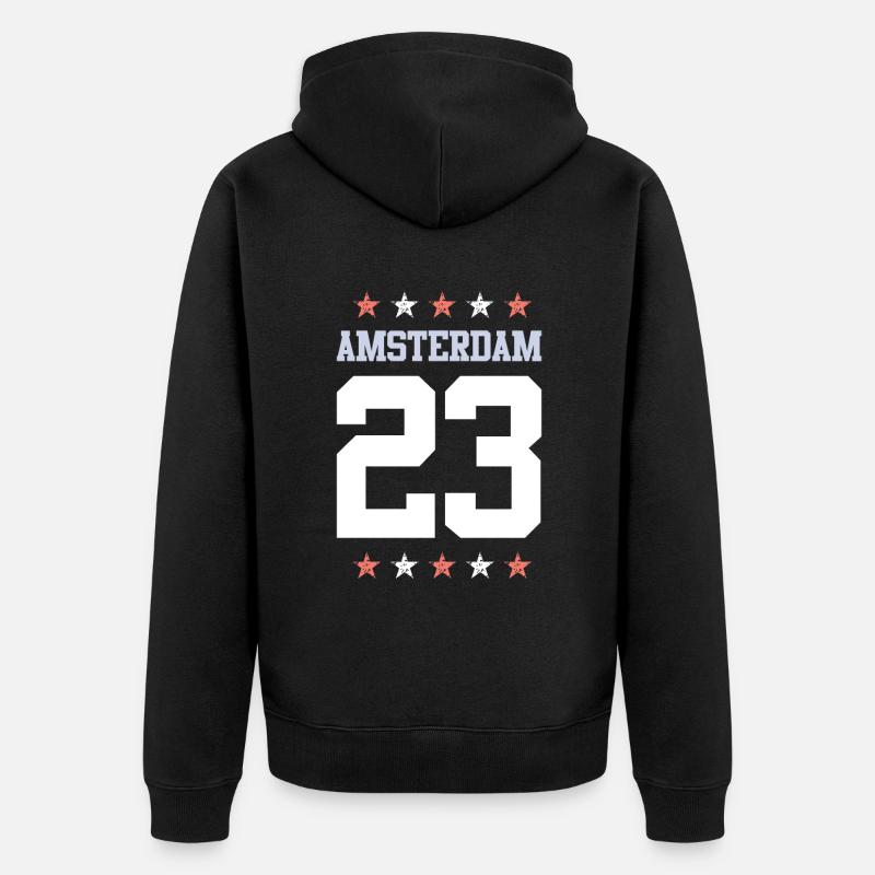Amsterdam 23 - Veste à capuche bio Premium Unisexe - noir