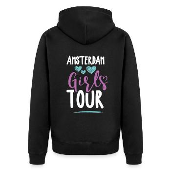 Amsterdam Girls Tour - Veste à capuche bio Premium Unisexe - noir - Dos - Nico (187cm)
