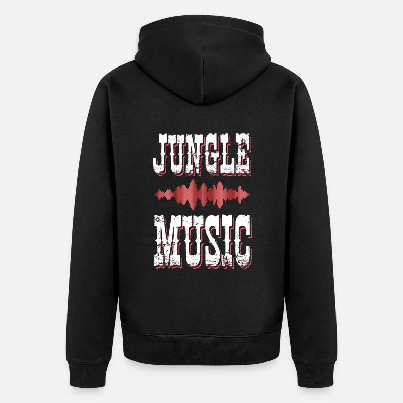 Musique de la jungle - Veste à capuche bio Premium Unisexe - noir