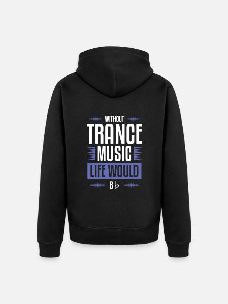 Trance Music - Unisex Premium Organic Zip Hoodie - black