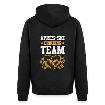 Équipe de boissons après-ski - Veste à capuche bio Premium Unisexe - noir - Dos - Nico (187cm)