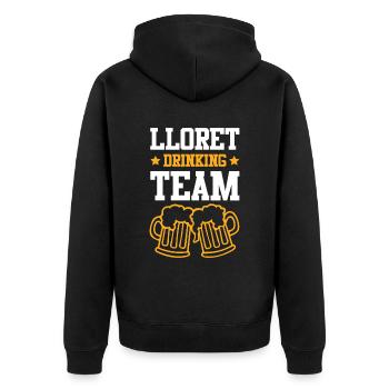 Lloret De Mar Équipe de Boisson - Veste à capuche bio Premium Unisexe - noir - Dos - Nico (187cm)