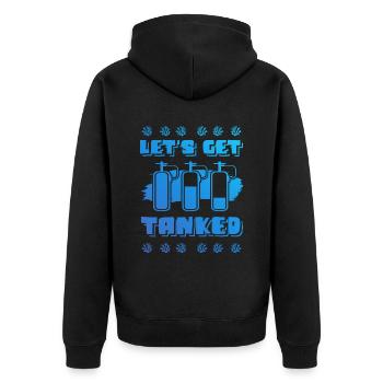Diving scuba diving - Unisex Premium Organic Zip Hoodie - black - Back - Nico (187cm)