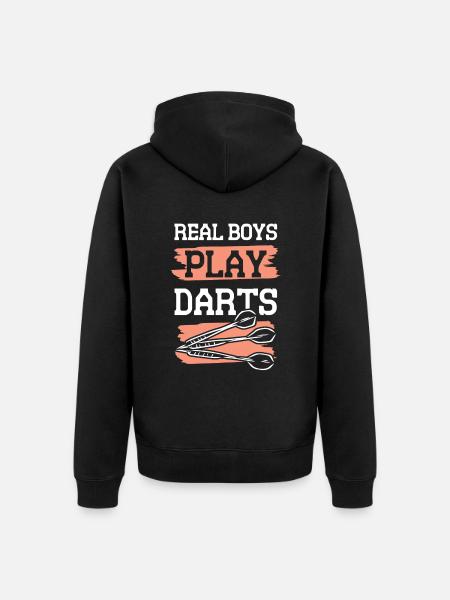 Darts Guys - Unisex Premium Organic Zip Hoodie - black