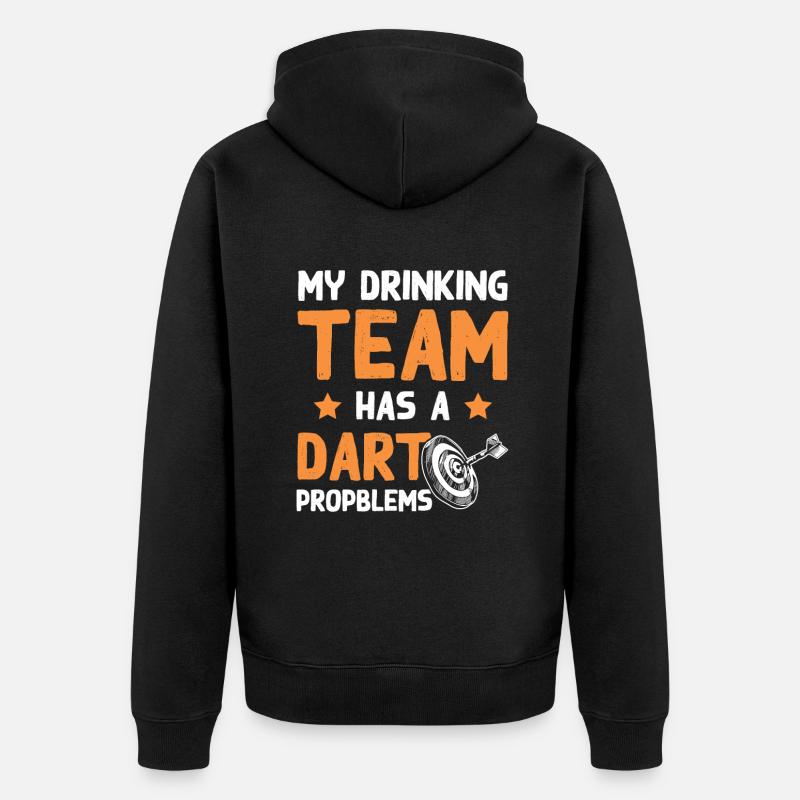 Équipe de fléchettes - Veste à capuche bio Premium Unisexe - noir