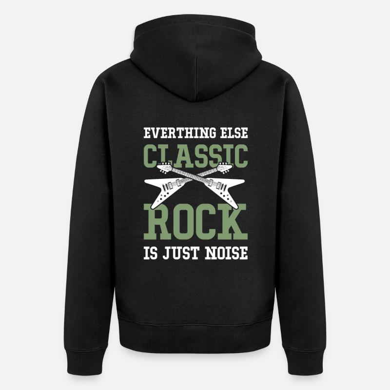 Rock - Veste à capuche bio Premium Unisexe - noir
