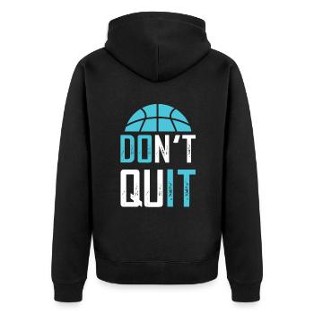 Basketball Cool Dicton - Veste à capuche bio Premium Unisexe - noir - Dos - Nico (187cm)