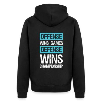 Offensive Défense Basketball - Veste à capuche bio Premium Unisexe - noir - Dos - Nico (187cm)