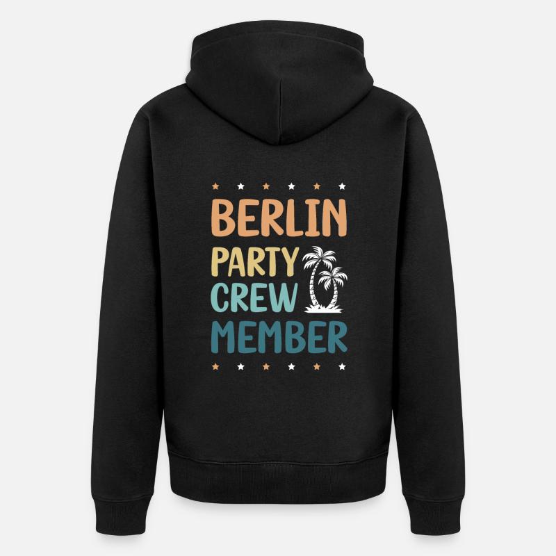 Berlin Party Crew - Veste à capuche bio Premium Unisexe - noir