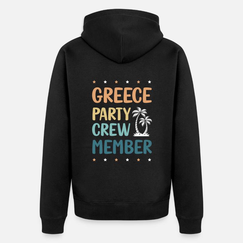 Grèce Party Crew - Veste à capuche bio Premium Unisexe - noir