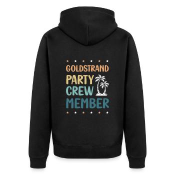 Équipe de fête Golden Sands - Veste à capuche bio Premium Unisexe - noir - Dos - Nico (187cm)