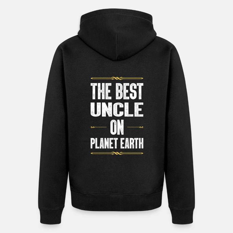 Le meilleur oncle dit - Veste à capuche bio Premium Unisexe - noir
