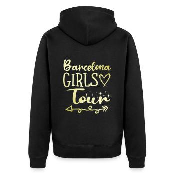 Barcelona Girls Tour - Veste à capuche bio Premium Unisexe - noir - Dos - Nico (187cm)
