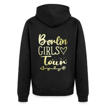 Berlin Girls Tour - Unisex Premium Organic Zip Hoodie - black - Back - Nico (187cm)