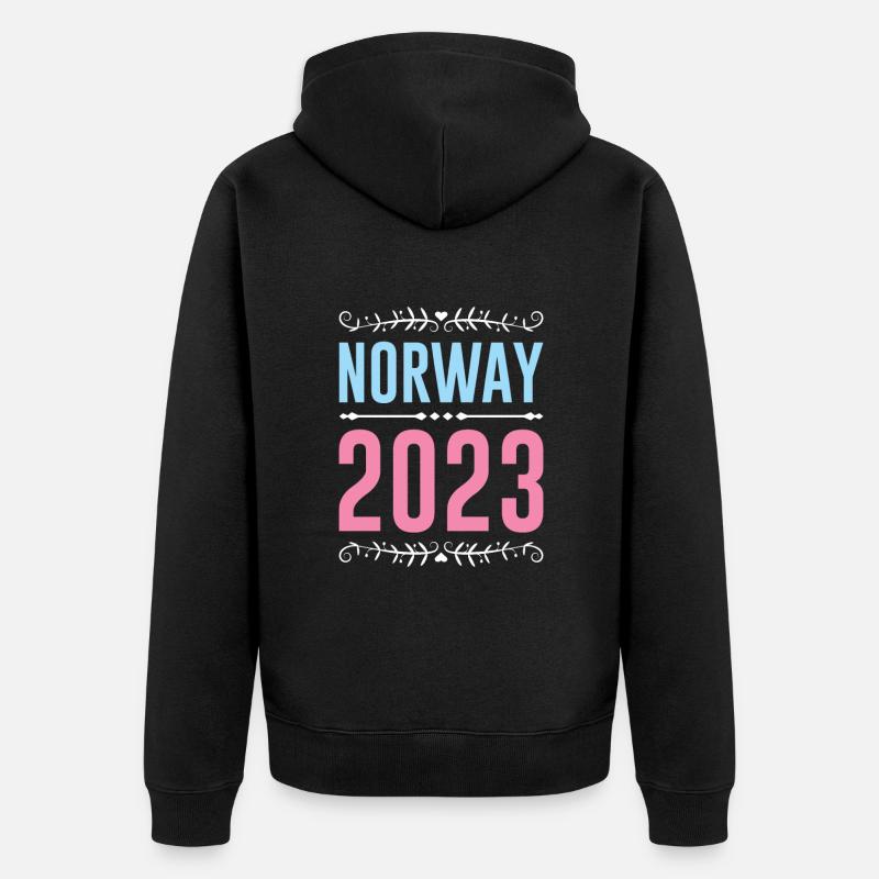 Norvège 2023 - Veste à capuche bio Premium Unisexe - noir