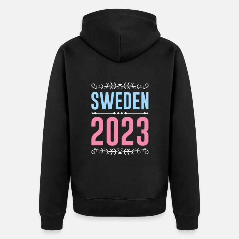 Suède 2023 - Veste à capuche bio Premium Unisexe - noir