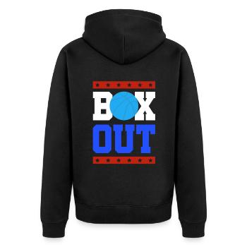 Basketball Sport Slogan - Unisex Premium Organic Zip Hoodie - black - Back - Nico (187cm)