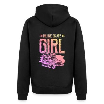 Skate Inline Girls - Veste à capuche bio Premium Unisexe - noir - Dos - Nico (187cm)