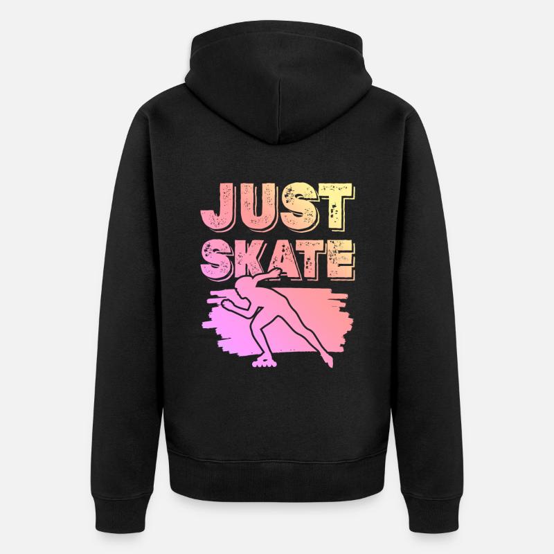 Juste patiner en disant - Veste à capuche bio Premium Unisexe - noir