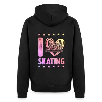 J’adore patiner - Veste à capuche bio Premium Unisexe - noir - Dos - Nico (187cm)