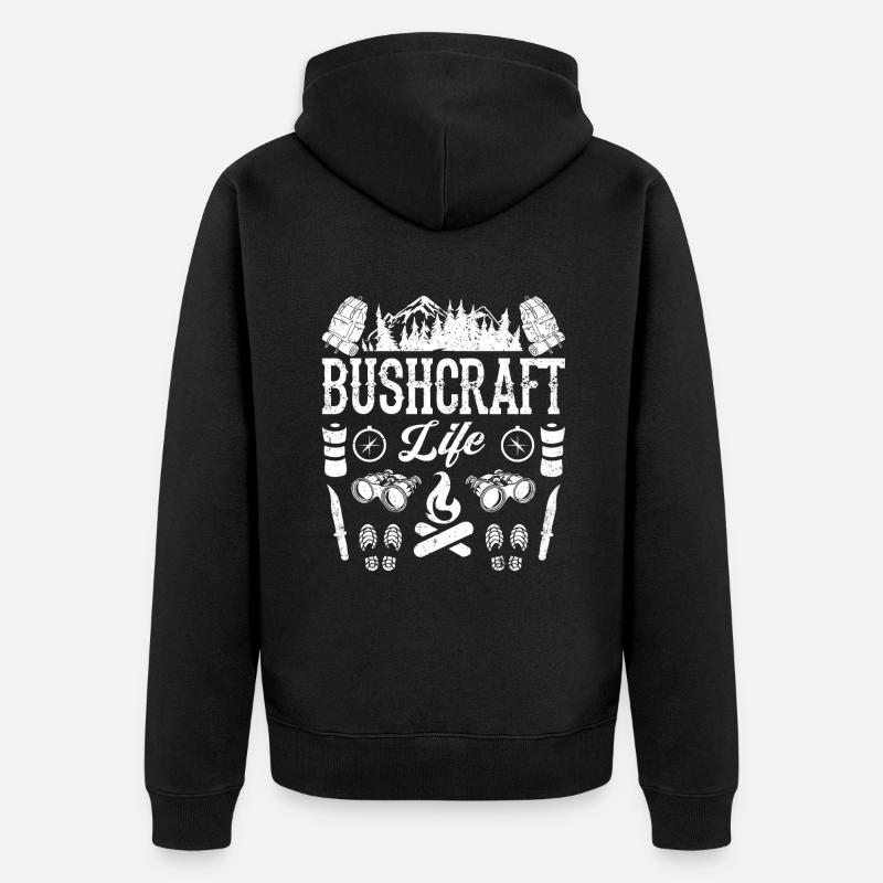 Bushcraft - Bushcraft Life - Veste à capuche bio Premium Unisexe - noir