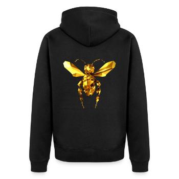 Biene Honig Bienenzüchter Bienenboss Imker Bienen - Unisex Premium Bio Zip Hoodie - Schwarz - Hinten - Nico (187cm)