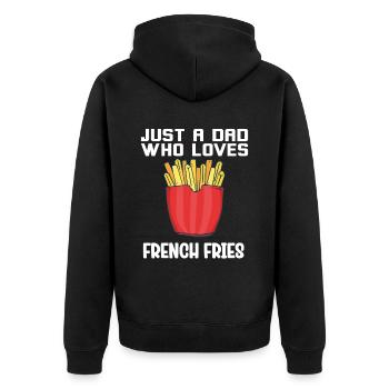 Frites amusantes Frites drôles - Veste à capuche bio Premium Unisexe - noir - Dos - Nico (187cm)