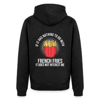 Frites amusantes Frites drôles - Veste à capuche bio Premium Unisexe - noir - Dos - Nico (187cm)