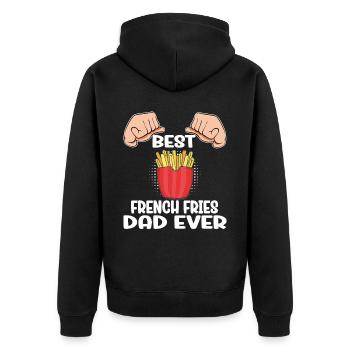 Frites amusantes Frites drôles - Veste à capuche bio Premium Unisexe - noir - Dos - Nico (187cm)