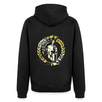 Casque Spartan Gold Workout Gladiator Gym - Veste à capuche bio Premium Unisexe - noir - Dos - Nico (187cm)