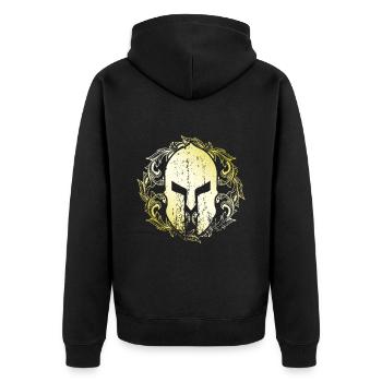 Casque Spartan Symbole Or Fighter Gym - Veste à capuche bio Premium Unisexe - noir - Dos - Nico (187cm)