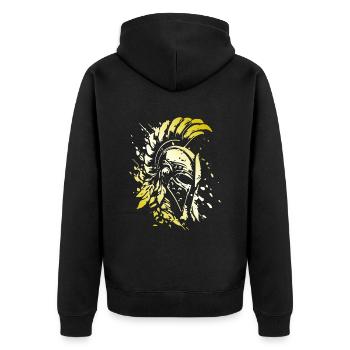 Casque Sparta Spartan Warrior Gladiator - Veste à capuche bio Premium Unisexe - noir - Dos - Nico (187cm)
