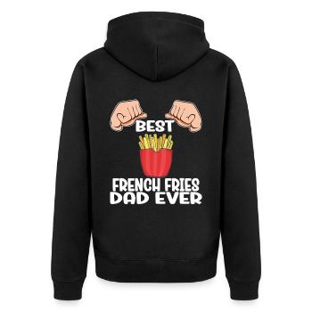 Frites amusantes Frites drôles - Veste à capuche bio Premium Unisexe - noir - Dos - Nico (187cm)