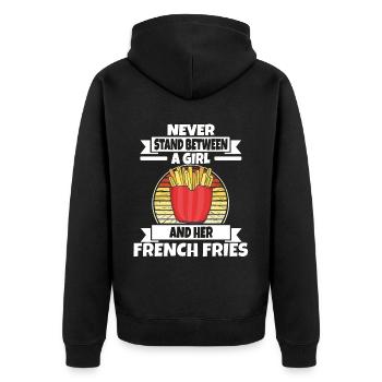 Frites amusantes Frites drôles - Veste à capuche bio Premium Unisexe - noir - Dos - Nico (187cm)