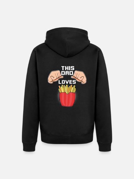 Funny Fries Funny French Fries - Unisex Premium Organic Zip Hoodie - black