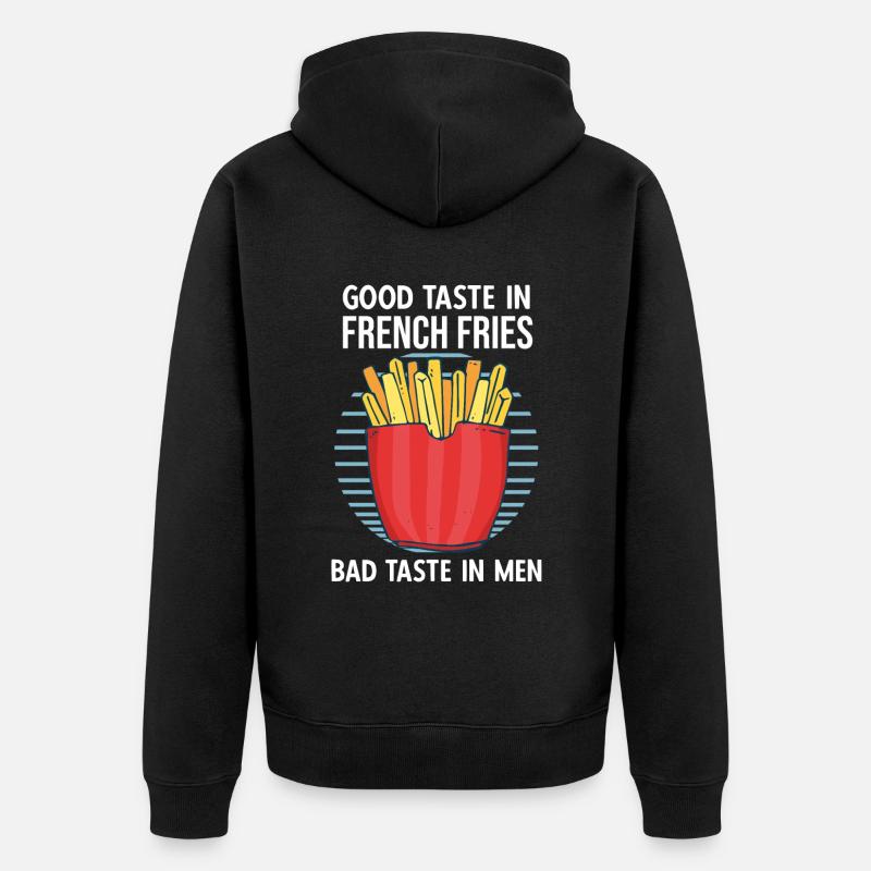 Frites amusantes Frites drôles - Veste à capuche bio Premium Unisexe - noir