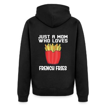 Frites amusantes Frites drôles - Veste à capuche bio Premium Unisexe - noir - Dos - Nico (187cm)