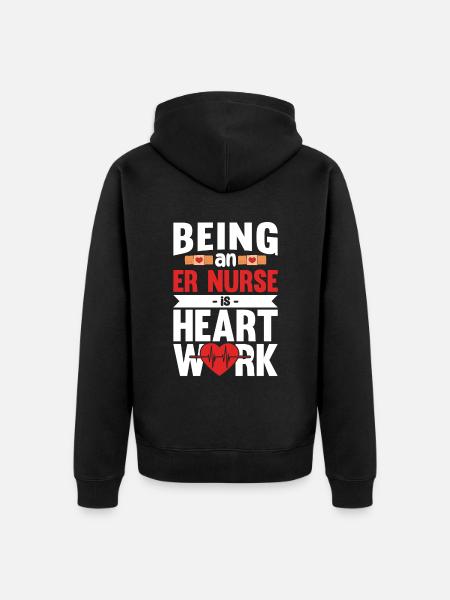 Lustige Krankenschwester Geschenke - Unisex Premium Bio Zip Hoodie - Schwarz
