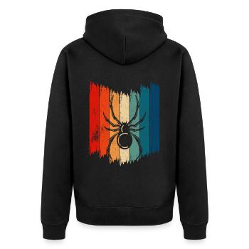 Spider Owner Spider Spider Breeder - Unisex Premium Organic Zip Hoodie - black - Back - Nico (187cm)